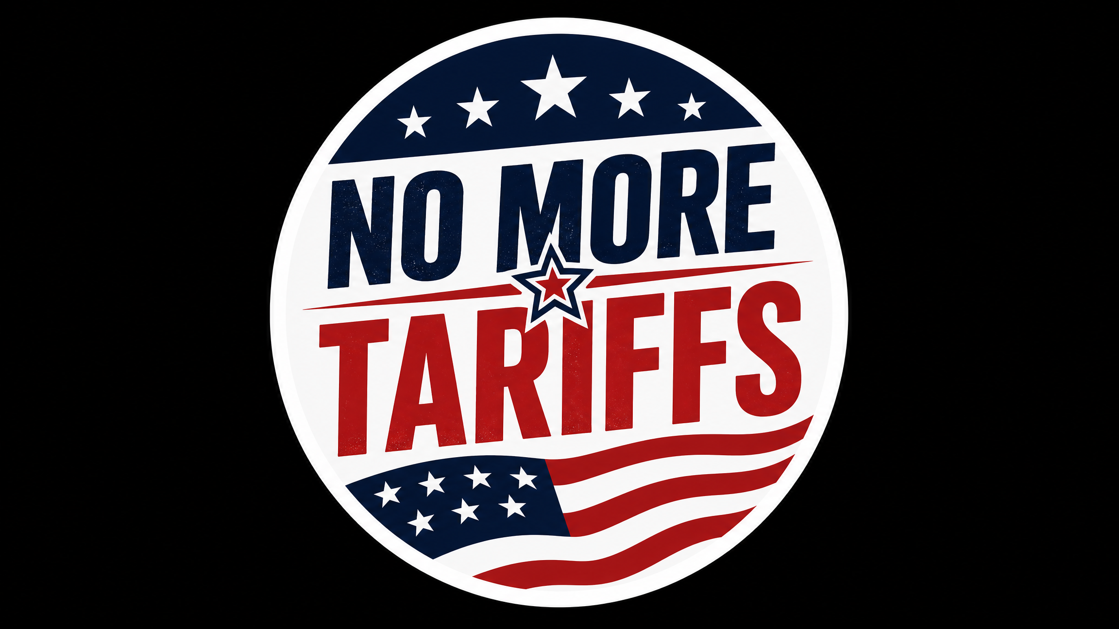 NO MORE TARIFFS Vinyl Bumper Sticker  Window Cling or Bumper Sticker Magnet in UV Laminate Coating